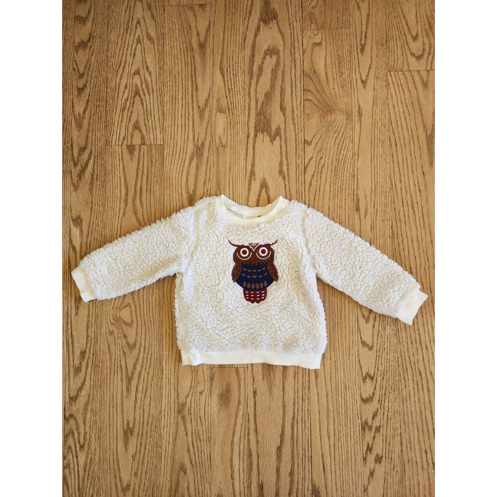 First Impressions Unisex 24 Months Fleece Owl Sweatshirt Warm Layer Winter VGUC